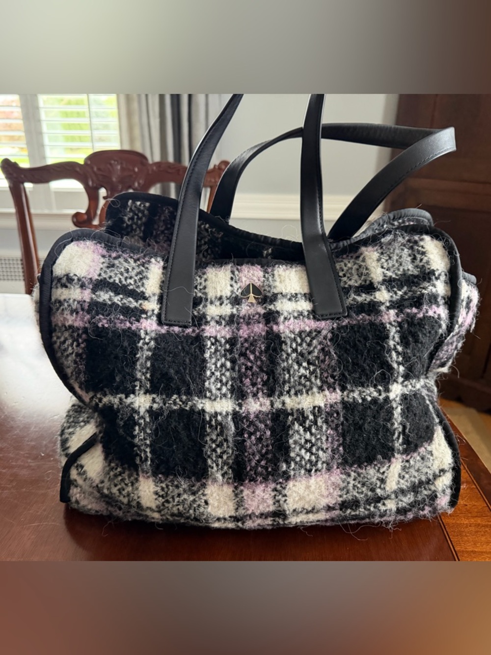Kate spade plaid tote bag